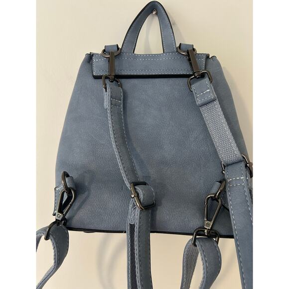 Harris Tweed Scotland Mini Jura Backpack in Pink and Blue Tartan The Islander main image 8